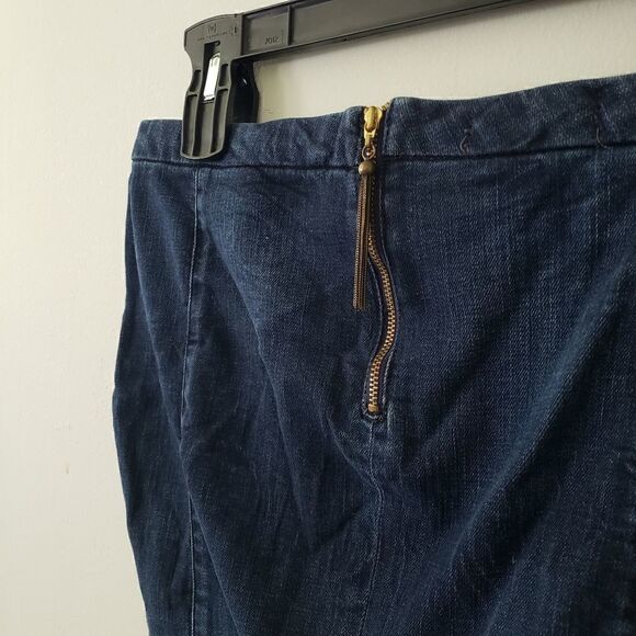 Guess Cross-stitch Embroidered Jean Mini Skirt 27 - Picture 7 of 7